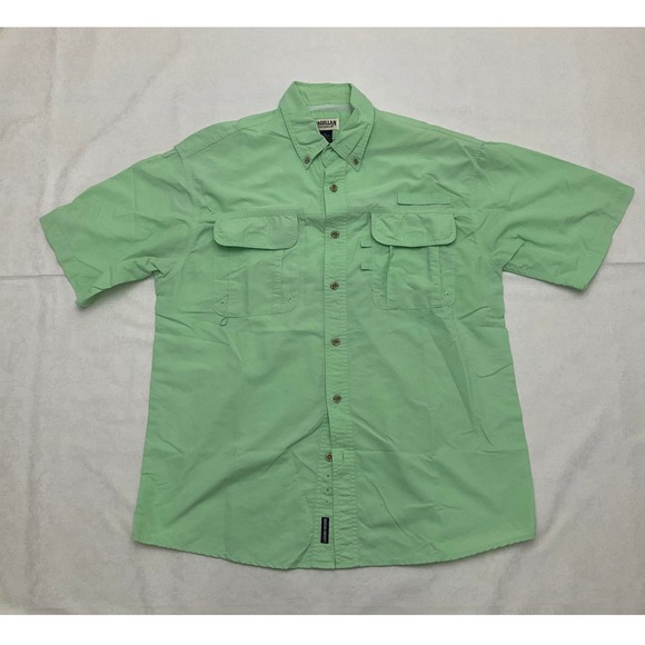 Magellan Sportswear Other - Magellan Sportswear‎ Men's Short Sleeve Button Up Shirt Light Green Size Large